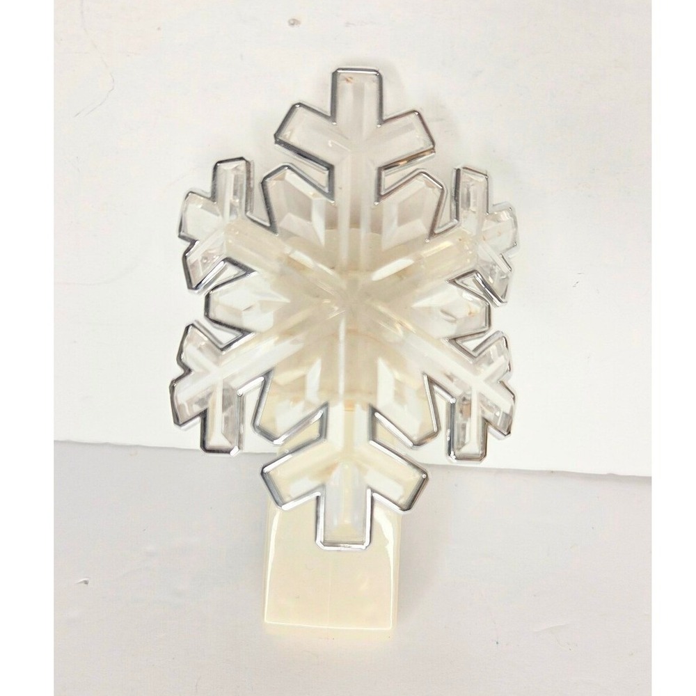 Bath & Body Works Clear Acrylic Snowflake Wallflower Plugin Winter Holiday